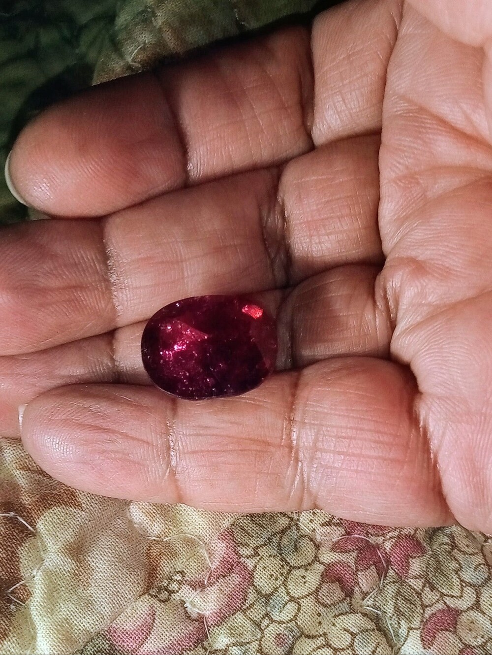Lab Certified HUGE 17.01ct Cushion Mixed Cut Rubellite Tourmaline